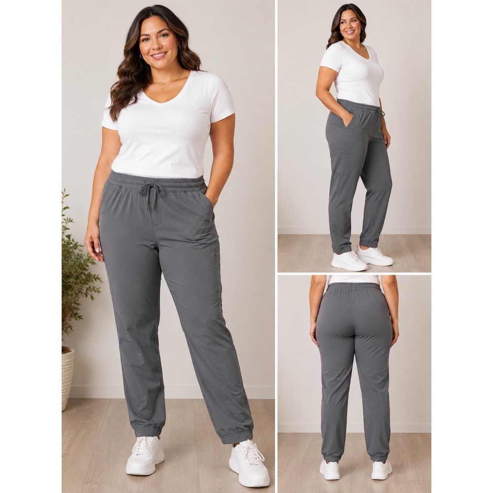 Eddie Bauer First Ascent Fleece Lined Hiking Pants Womens XL Gray Cargo Outdoor